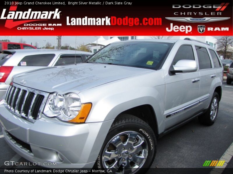 Bright Silver Metallic / Dark Slate Gray 2010 Jeep Grand Cherokee Limited