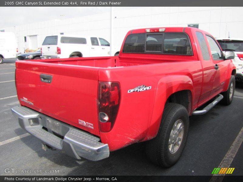Fire Red / Dark Pewter 2005 GMC Canyon SL Extended Cab 4x4