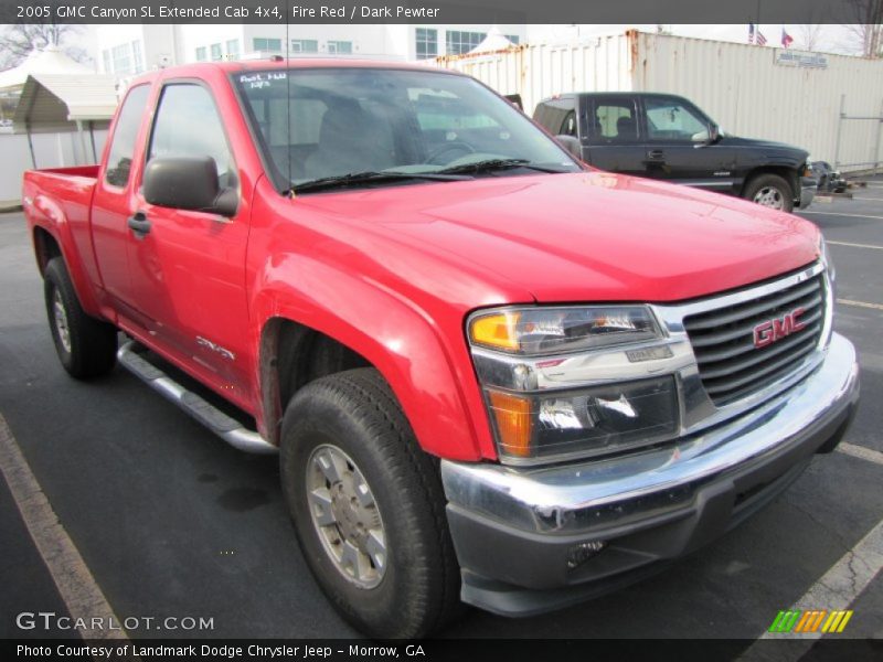 Fire Red / Dark Pewter 2005 GMC Canyon SL Extended Cab 4x4