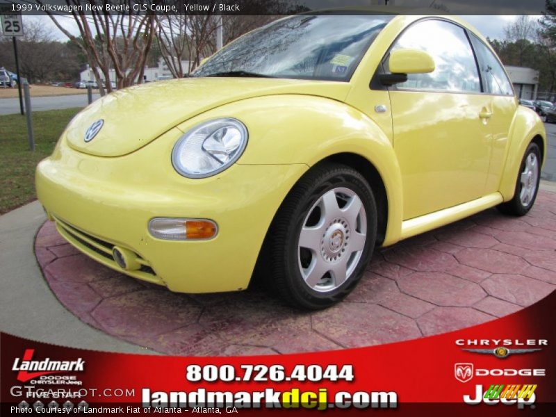 Yellow / Black 1999 Volkswagen New Beetle GLS Coupe