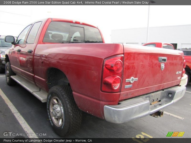 Inferno Red Crystal Pearl / Medium Slate Gray 2008 Dodge Ram 2500 Lone Star Edition Quad Cab 4x4