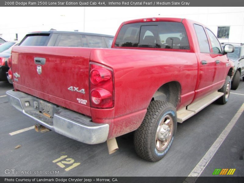 Inferno Red Crystal Pearl / Medium Slate Gray 2008 Dodge Ram 2500 Lone Star Edition Quad Cab 4x4