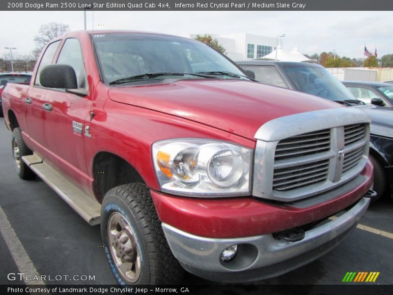 Inferno Red Crystal Pearl / Medium Slate Gray 2008 Dodge Ram 2500 Lone Star Edition Quad Cab 4x4