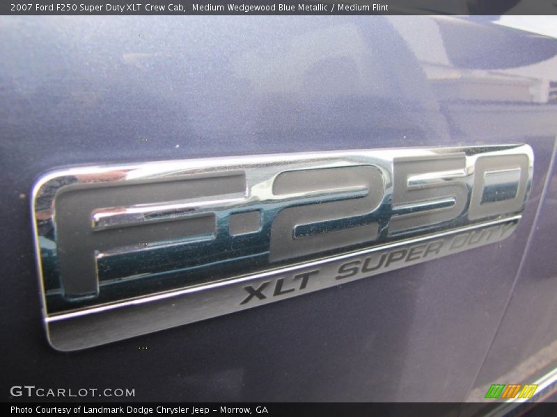 Medium Wedgewood Blue Metallic / Medium Flint 2007 Ford F250 Super Duty XLT Crew Cab