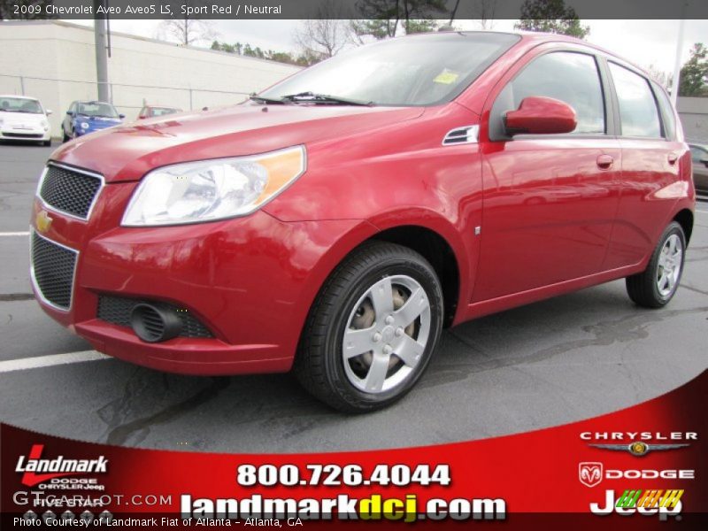 Sport Red / Neutral 2009 Chevrolet Aveo Aveo5 LS