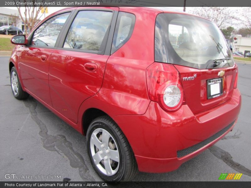 Sport Red / Neutral 2009 Chevrolet Aveo Aveo5 LS