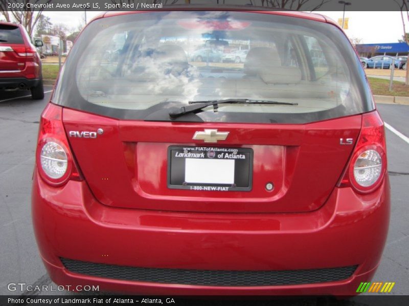 Sport Red / Neutral 2009 Chevrolet Aveo Aveo5 LS