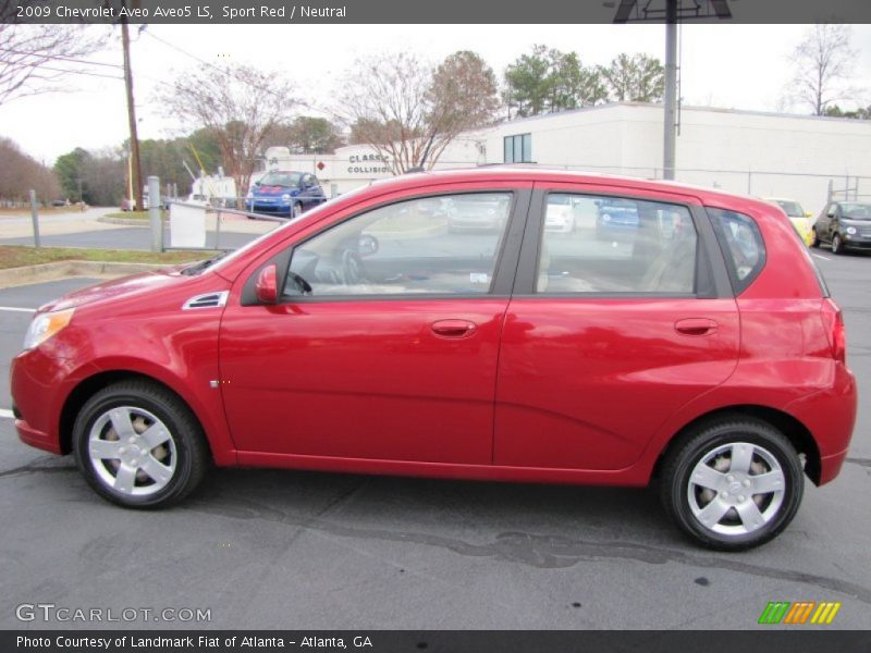 Sport Red / Neutral 2009 Chevrolet Aveo Aveo5 LS