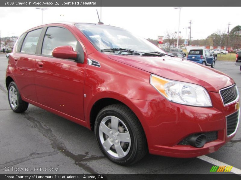 Sport Red / Neutral 2009 Chevrolet Aveo Aveo5 LS