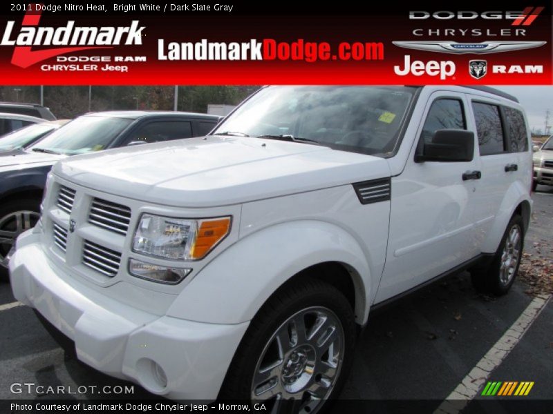 Bright White / Dark Slate Gray 2011 Dodge Nitro Heat