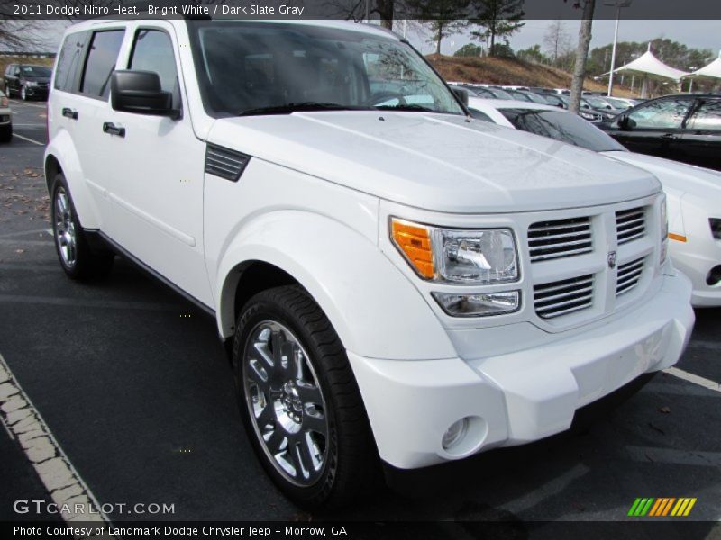 Bright White / Dark Slate Gray 2011 Dodge Nitro Heat