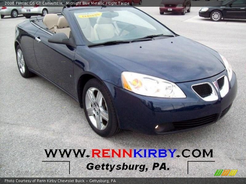 Midnight Blue Metallic / Light Taupe 2008 Pontiac G6 GT Convertible