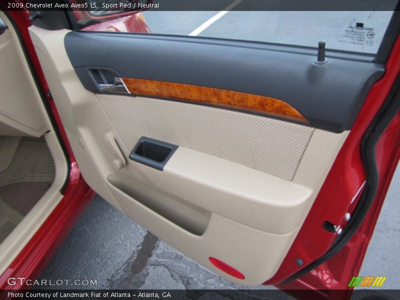 Sport Red / Neutral 2009 Chevrolet Aveo Aveo5 LS