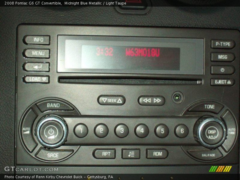 Midnight Blue Metallic / Light Taupe 2008 Pontiac G6 GT Convertible