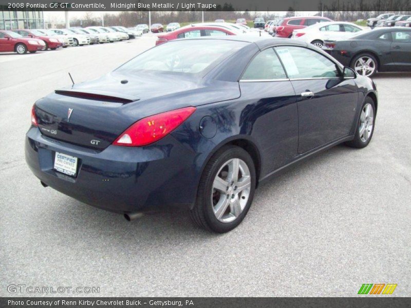 Midnight Blue Metallic / Light Taupe 2008 Pontiac G6 GT Convertible
