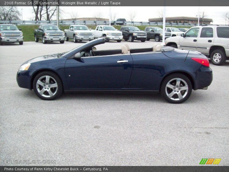 Midnight Blue Metallic / Light Taupe 2008 Pontiac G6 GT Convertible