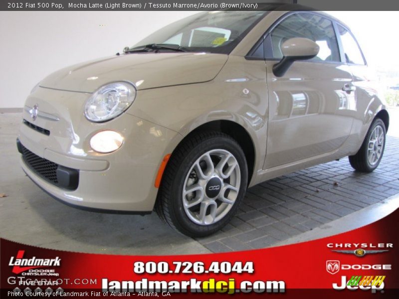 Mocha Latte (Light Brown) / Tessuto Marrone/Avorio (Brown/Ivory) 2012 Fiat 500 Pop