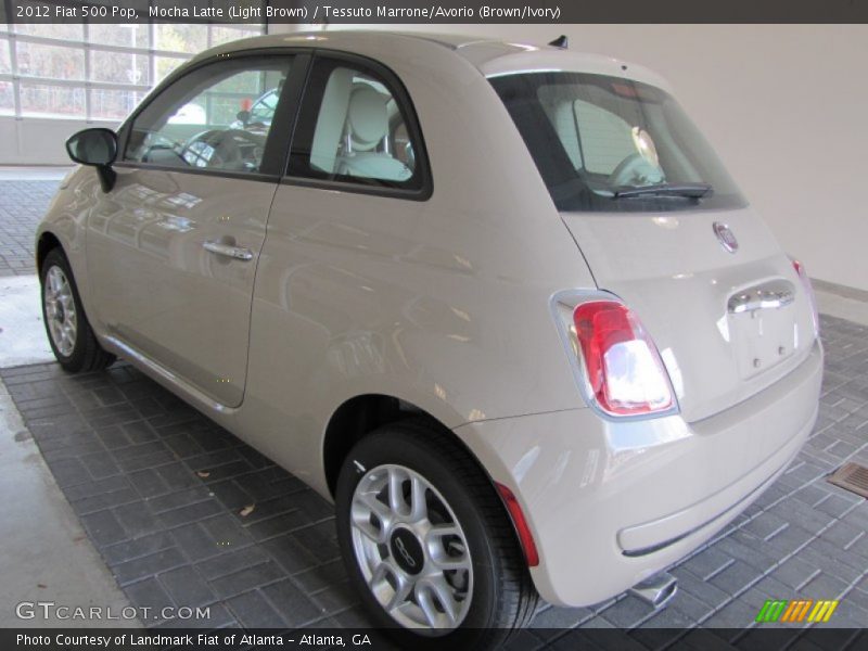 Mocha Latte (Light Brown) / Tessuto Marrone/Avorio (Brown/Ivory) 2012 Fiat 500 Pop