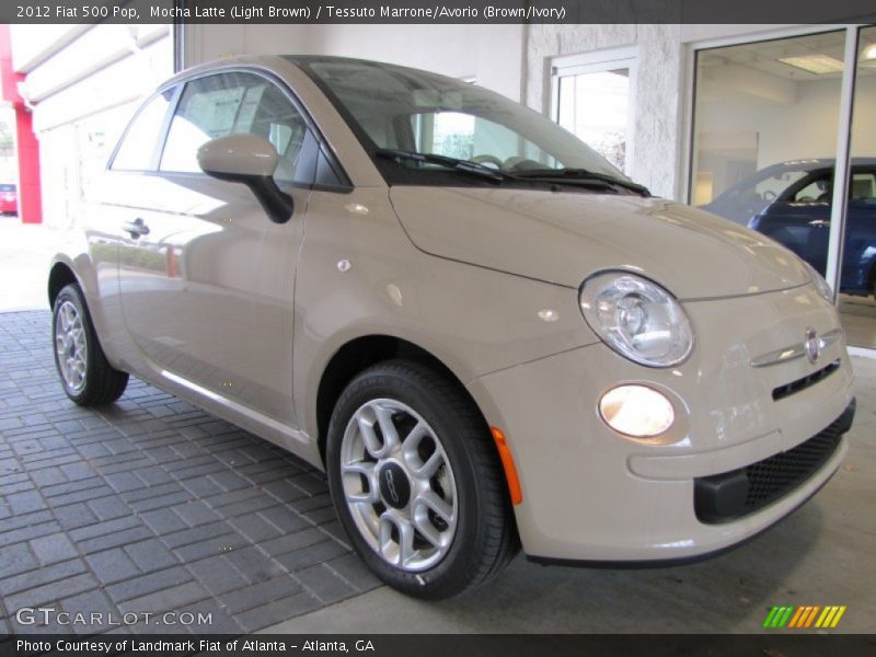 Mocha Latte (Light Brown) / Tessuto Marrone/Avorio (Brown/Ivory) 2012 Fiat 500 Pop