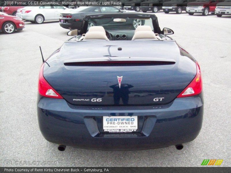 Midnight Blue Metallic / Light Taupe 2008 Pontiac G6 GT Convertible