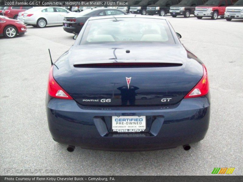 Midnight Blue Metallic / Light Taupe 2008 Pontiac G6 GT Convertible