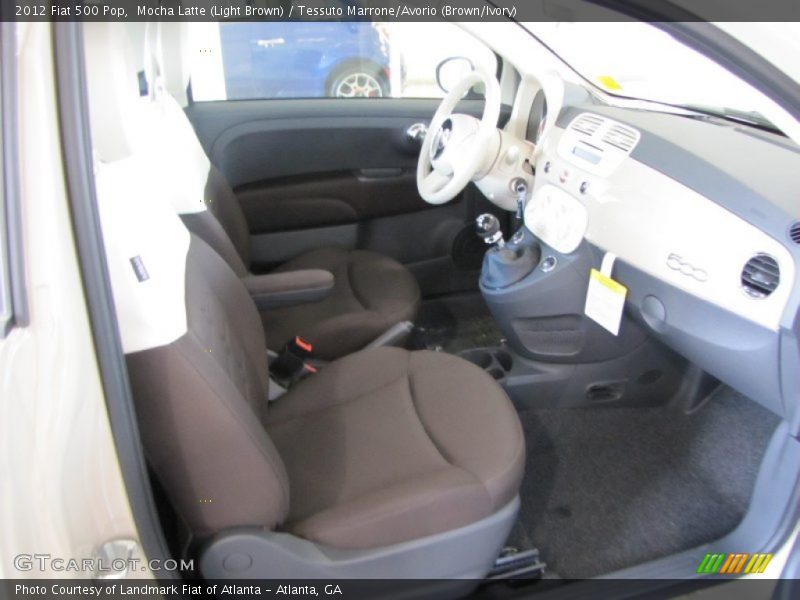 Mocha Latte (Light Brown) / Tessuto Marrone/Avorio (Brown/Ivory) 2012 Fiat 500 Pop