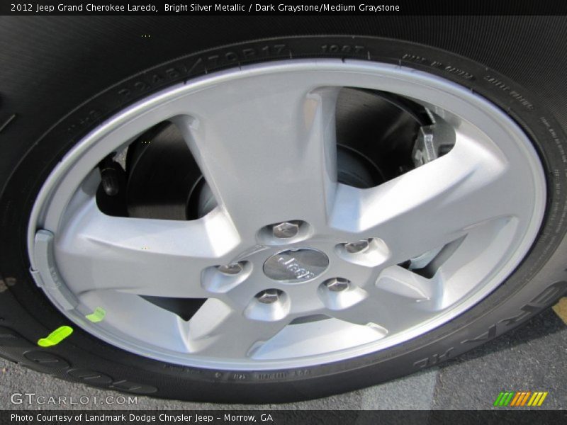Bright Silver Metallic / Dark Graystone/Medium Graystone 2012 Jeep Grand Cherokee Laredo