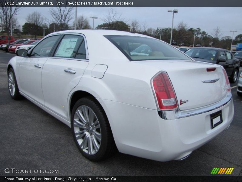 Ivory Tri-Coat Pearl / Black/Light Frost Beige 2012 Chrysler 300 Limited