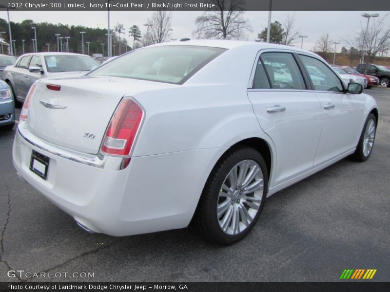 Ivory Tri-Coat Pearl / Black/Light Frost Beige 2012 Chrysler 300 Limited