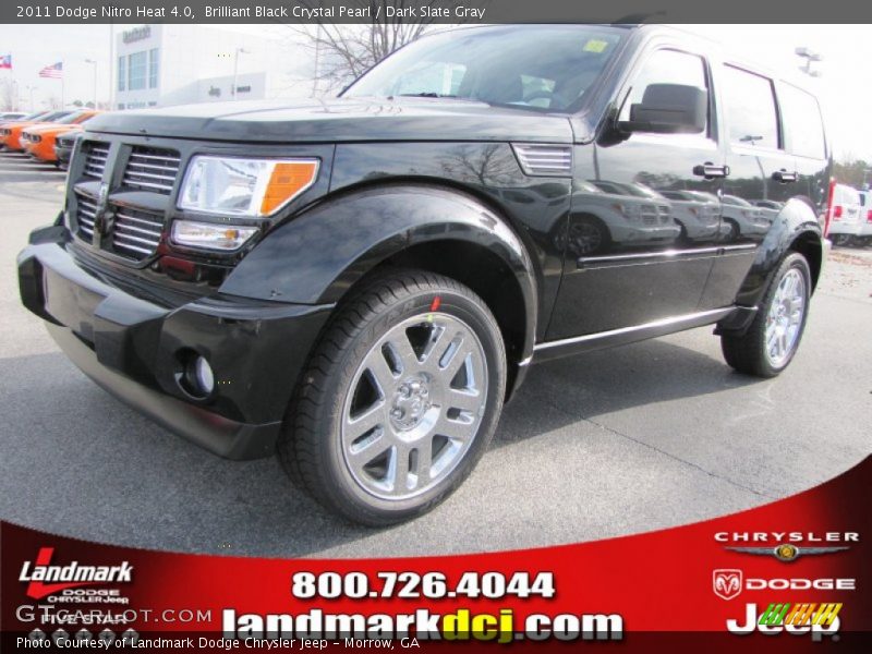 Brilliant Black Crystal Pearl / Dark Slate Gray 2011 Dodge Nitro Heat 4.0