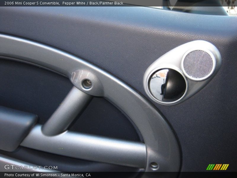 Pepper White / Black/Panther Black 2006 Mini Cooper S Convertible