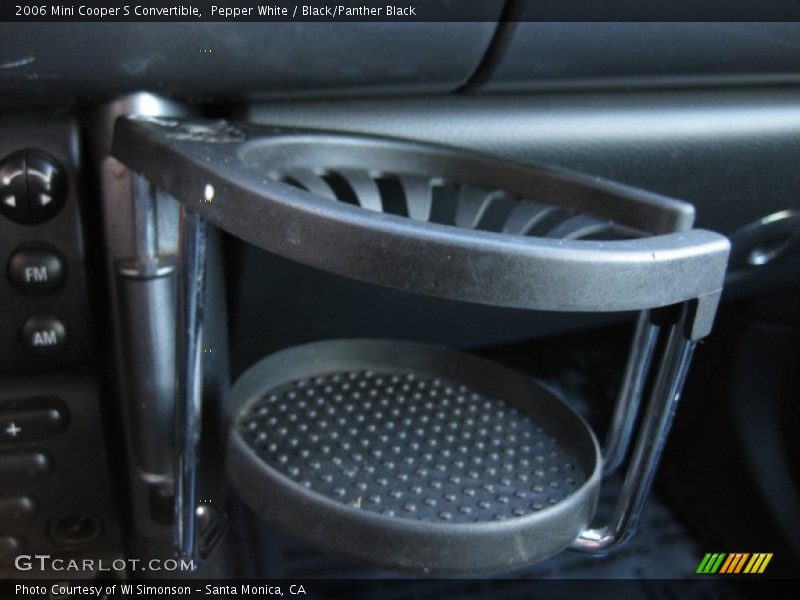 Pepper White / Black/Panther Black 2006 Mini Cooper S Convertible