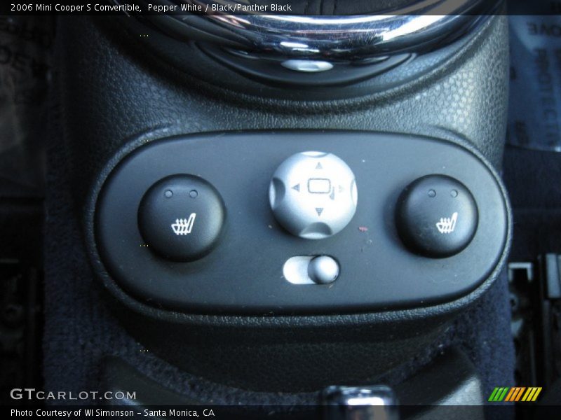 Pepper White / Black/Panther Black 2006 Mini Cooper S Convertible