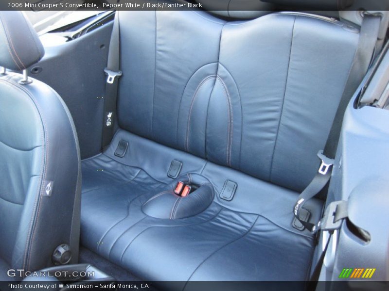 Pepper White / Black/Panther Black 2006 Mini Cooper S Convertible