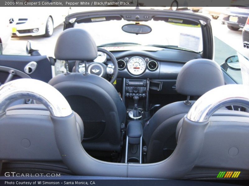 Pepper White / Black/Panther Black 2006 Mini Cooper S Convertible