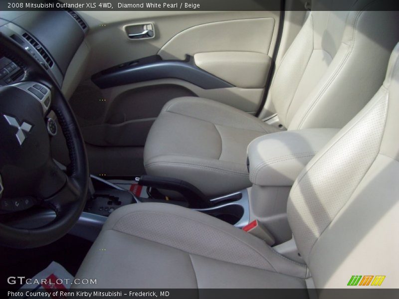 Diamond White Pearl / Beige 2008 Mitsubishi Outlander XLS 4WD