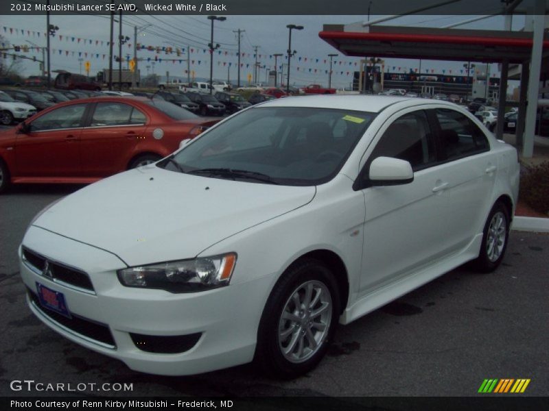 Wicked White / Black 2012 Mitsubishi Lancer SE AWD