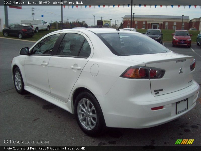Wicked White / Black 2012 Mitsubishi Lancer SE AWD