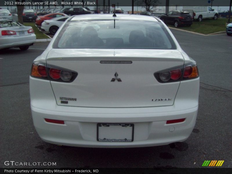Wicked White / Black 2012 Mitsubishi Lancer SE AWD