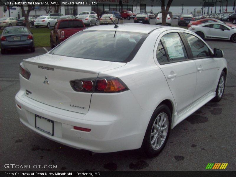Wicked White / Black 2012 Mitsubishi Lancer SE AWD