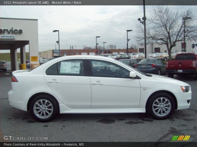 Wicked White / Black 2012 Mitsubishi Lancer SE AWD