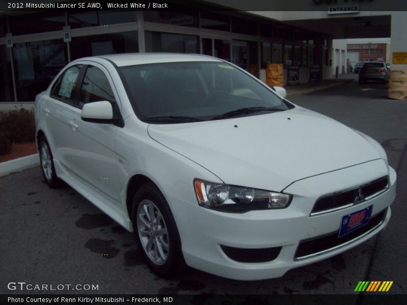 Wicked White / Black 2012 Mitsubishi Lancer SE AWD