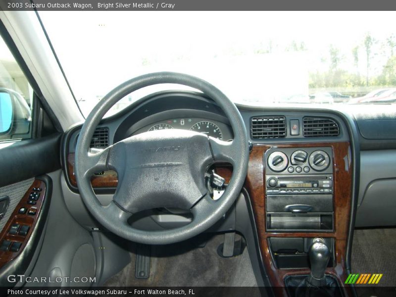 Bright Silver Metallic / Gray 2003 Subaru Outback Wagon