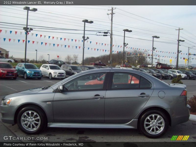 Mercury Gray / Black 2012 Mitsubishi Lancer ES