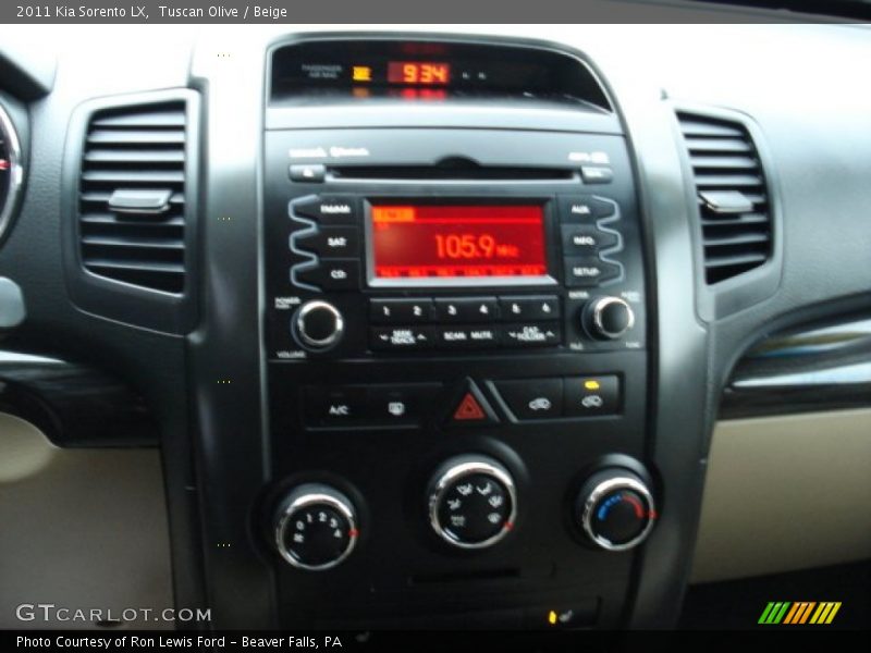 Tuscan Olive / Beige 2011 Kia Sorento LX