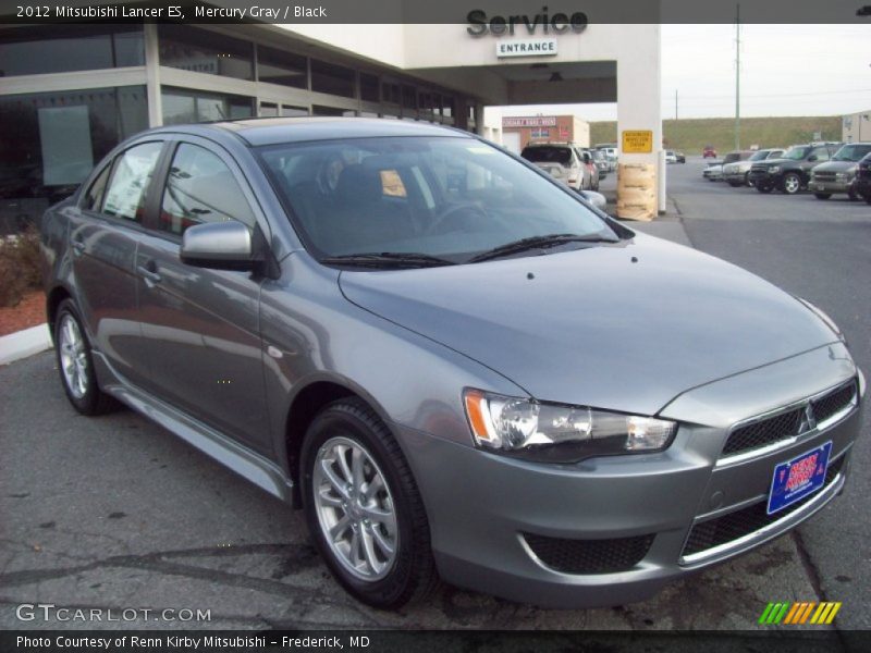 Mercury Gray / Black 2012 Mitsubishi Lancer ES