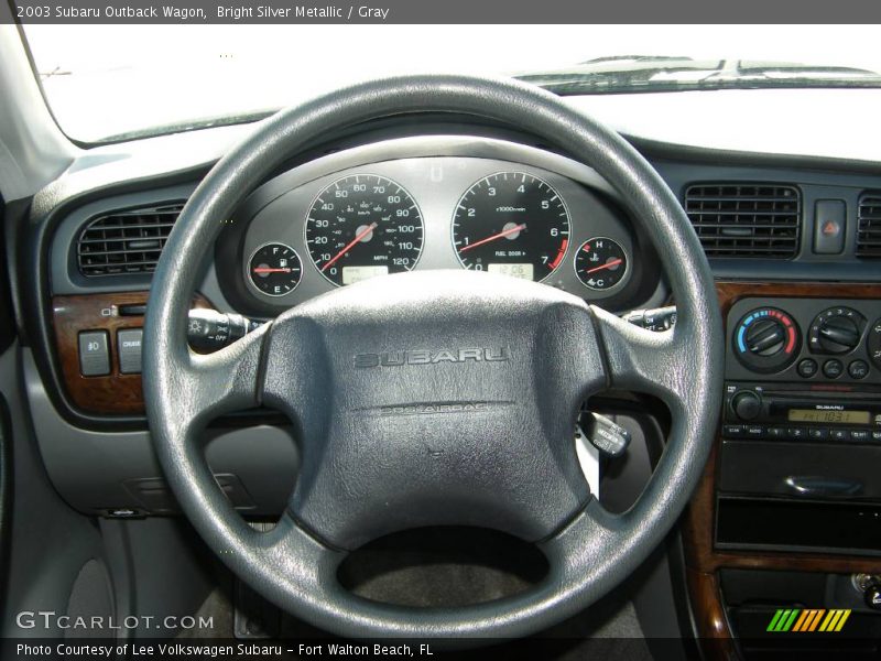 Bright Silver Metallic / Gray 2003 Subaru Outback Wagon