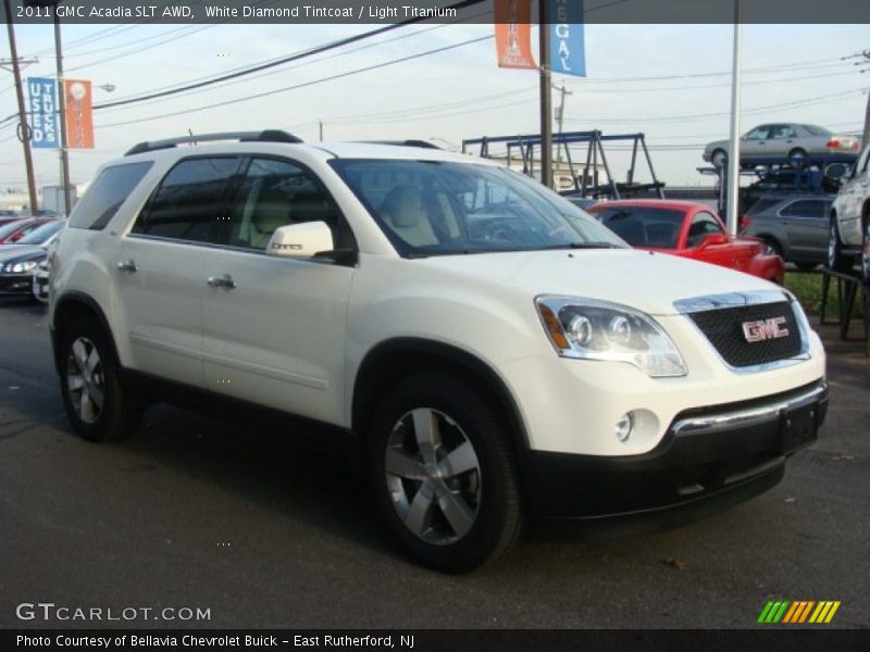 White Diamond Tintcoat / Light Titanium 2011 GMC Acadia SLT AWD