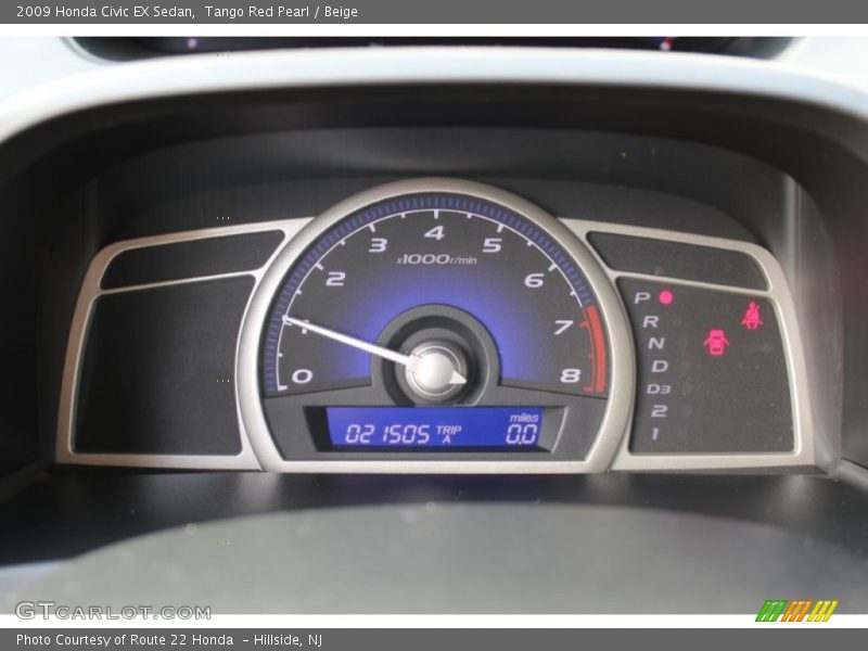 Tango Red Pearl / Beige 2009 Honda Civic EX Sedan