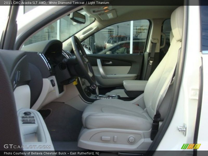 White Diamond Tintcoat / Light Titanium 2011 GMC Acadia SLT AWD